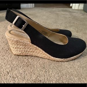 Sling back wedges